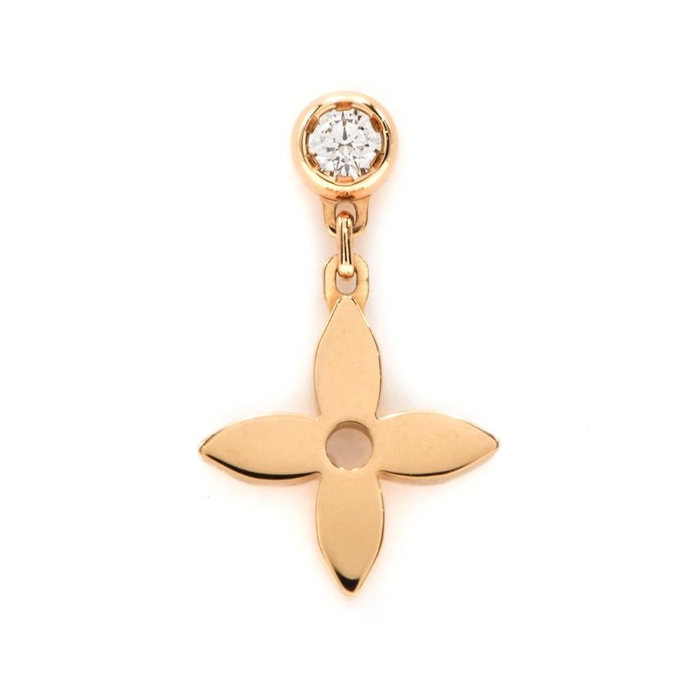 Louis Vuitton 18k Pink Gold Diamond, Idylle Blossom Ear Stud, single earring